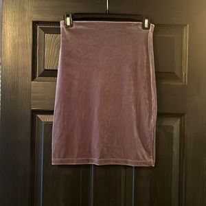 Velvet Metallica Grey Mini Skirt